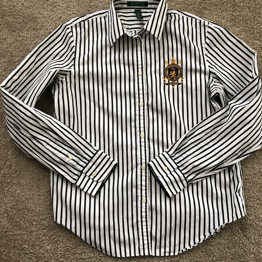 Ralph Lauren Polo Striped Cotton Button Down Shirt